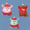 CC Christmas Decor 12ct Red and Blue Furby Plush Christmas Mini Ornaments 3.5"